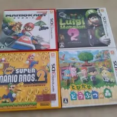 【3DS】マリオ・どうぶつの森 ソフト4本セット まとめ売り