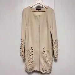 【rienda】スエードノーカラージャケット