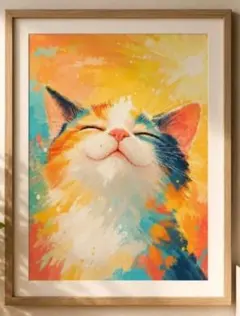 【良品✨】元気をもらえる癒し猫　アートポスター