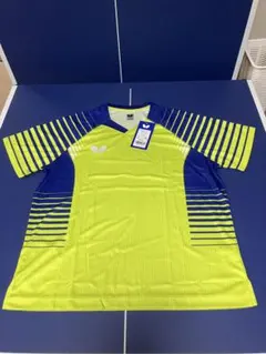 【卓球（新品）】バタフライ ネオルドシャツ ライム（Lサイズ）