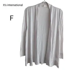 ◇It's international カーディガン 長袖　トッパー F　白のサムネイル