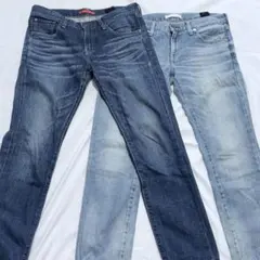 RED CARD デニム 2本セット W25 濃紺 ライトブルー