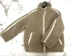 ベージュ フリースジャケット H&M