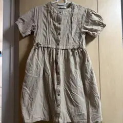 ikka 半袖ワンピース 140サイズ ベージュ