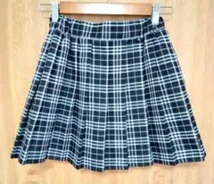 ♡美品♡黒と白のチェック柄プリーツスカート160cm♡裏地黒パンツ♡卒業式に♡