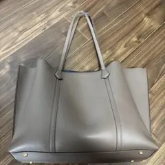 TORY BURCH レザー トートバッグ グレージュのサムネイル