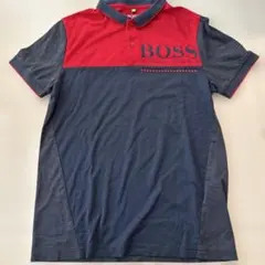 BOSS HUGO BOSS ポロシャツ スリムフィット レッド ネイビーのサムネイル
