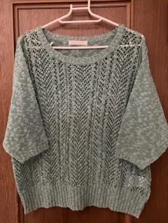 chocol raffine robe ミントグリーン ニット 五分袖のサムネイル