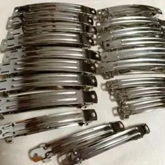 バレッタ金具　シルバー　サイズ色々お得セット　ヘアアクセサリー　資材