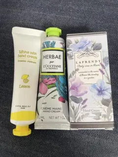 L'Occitane & LAFRENDY 他ハンドクリーム３本セット