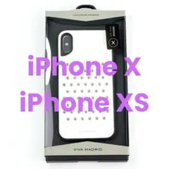 新品 iPhone XS X シェル型 スタッズ ホワイト 白 スマホ ケースのサムネイル