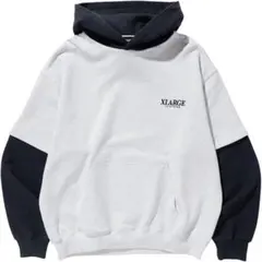 XLARGE グレー ネイビー パーカー Mサイズ