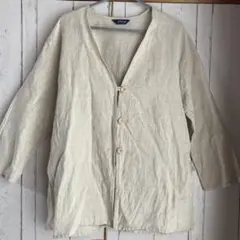 麻　リネン　ジャケット　上着　シャツ　jasmi silk ベージュ