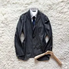 <美品>LARDINI easy wear 新ロゴ ブラウン ジャケット 48 ラルディーニ / LARDINI / イージーウェア / EASY WEAR / 3B段返りワン