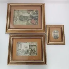 クロモリトグラフ イタリア製23kt金箔使用ミニ版画 4点セット - メルカリ