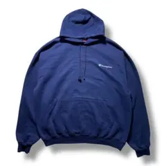 F1498　【即購入OK】champion　ワンポイントパーカー　XL　ネイビー
