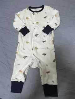 ラルフローレン　6Mロンパース 車と動物プリント 白