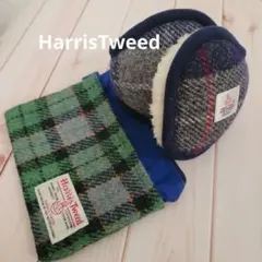 【美品】ハリスツイード 耳あて イヤーマフ & ポーチおまけ 2点セット