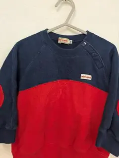 MIKI HOUSE ネイビー・レッド トレーナー