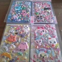 t*i様 BANDAI 正規品！たまもりしーる リフィル ぷっくりシール 4種