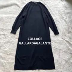 クラネCLANE サーマルビッグロング Tシャツ ワンピース カットソー 黒 