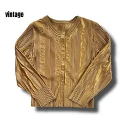 K*)様 【日本製】vintage 昭和レトロ 花刺繍 プリーツブラウスシャツ