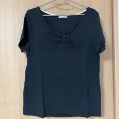 レディース 半袖Tシャツ ブラック LL