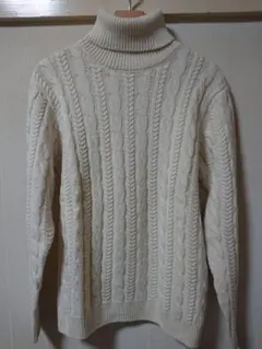 【美品】ナノユニバース　セーター　タートルネック　オフホワイト　Mサイズ