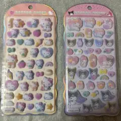 新品コットンパフィーシール　サンリオ　２種セット