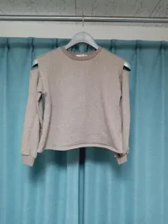 MAJESTIC LEGEND ラメ入りオフショルダー長袖