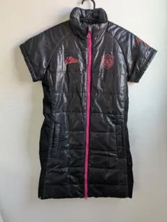 美品☆FILA レディース ゴルフウェア 中綿ワンピース ブラック アウター秋冬