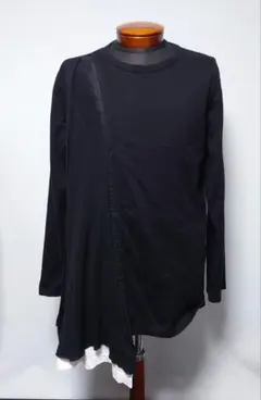 ジュンヤワタナベコムデギャルソン　シースルー　黒　長袖　ロング　シャツ ジュンヤワタナベコムデギャルソン シースルー 黒 長袖 ロング シャツ