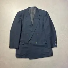 ポールステュアート】ダブルブレザージャケット XL ネイビー 金ボタン 