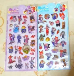 ズートピアきゅんポップぷくぷくシール　ズートピアぷっくりシール　２シート