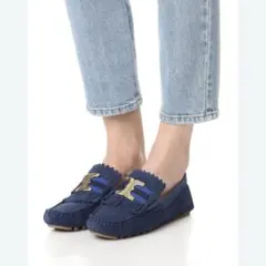 tory burchジェミニ リンク スエード ドライバー ローファー靴ペタンコ