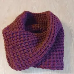 ニット バーガンディ スヌード