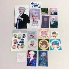 BTS 防弾少年団 展示会グッズ SUGA ユンギ トレカ ステッカー ポスカ