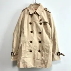 クリアインプレッション　トレンチコート　茶色系　スプリングコート　ダブルブレスト
