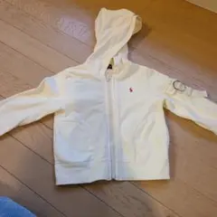 Ralph Lauren アイボリージップアップパーカー 100