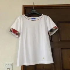 ブルーレーベルクレストブリッジ 半袖Tシャツ カットソー チェック 赤白のサムネイル