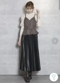 dazzlin ヘリンボーンツイードコンビワンピース