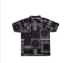 FR2GOLF ペイズリーパターンポロシャツ ブラック FR2GOLF ペイズリーパターンポロシャツ ブラック