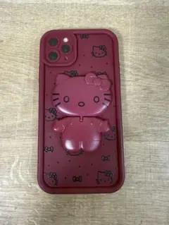 iPhone11Pro MAX ハローキティ ワインレッド iPhoneケース