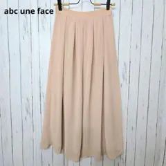 abc une face シフォン フレアロングスカート ピンク Fのサムネイル