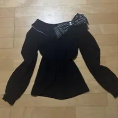 CECIL McBEE オフショルダーリボンニット ドット 平成 当時物