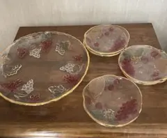 フルーツガラス皿セット(大1.中5)