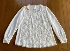 【美品 ♪】INGEBORGインゲボルグ 大人可愛いテープ刺繍ブラウス