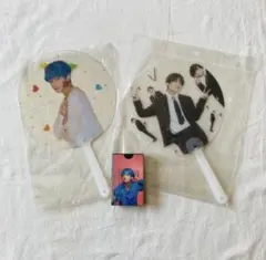BTS テテ V K-POP うちわ 2個セット カラフルハート
