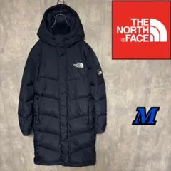 ノースフェイス ロングダウン ベンチコート メンズM ネイビー ダウンコート