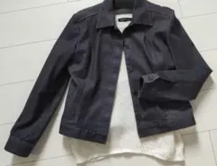 赤のステッチがお洒落なストレッチ ジーンズジャケット LAUTREAMONT